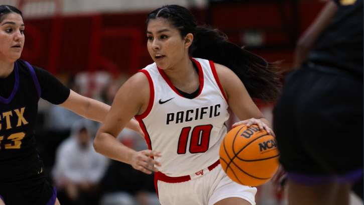 Jasmine Olivar (San Carlos Apache) finished with a career-high 16 Points for Pacific University-Oregon