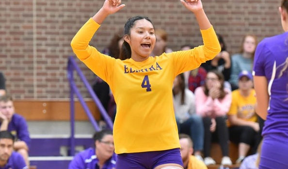 Tiara John (Navajo) has 18 Kills and 17 Digs for Elmira College in Win ...