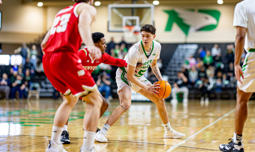 Treysen Eaglestaff (Cheyenne River Sioux) Pours in 18 Points as North Dakota Picks a 92-78 Win against Denver University