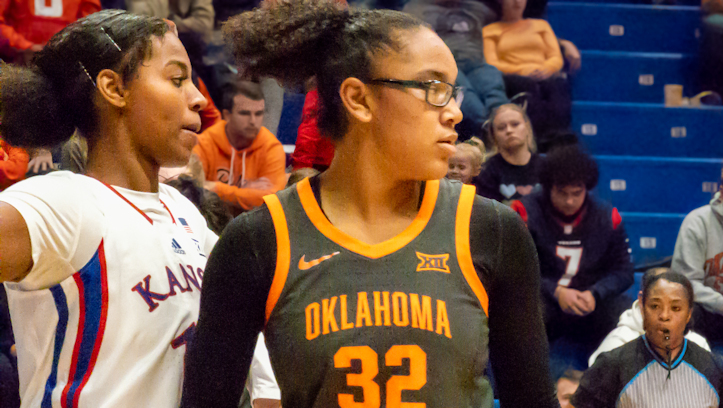 Stailee Heard (Seneca/Seminole/SacFox) Adds 14 For Oklahoma State who fall on the Road at Kansas in Big 12 Play