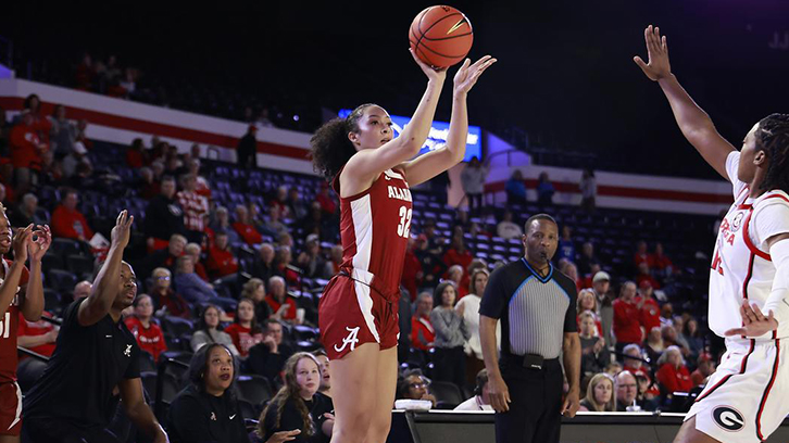 Aaliyah Nye (Potawatomi) Earns 1,000th Career Point in Alabama’s 81-63 Victory Over Georgia