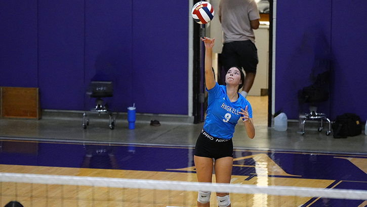 Haskell Indian Nations University sophomore Tressa Jim (Potawatomi) Named CAC Conference Attacker of the Week