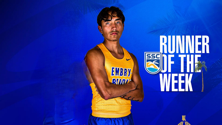 Embry-Riddle’s Tayan Benson (Navajo/Tohono O’odham/Lakota) named the Sunshine State Conference’s Runner of the Week