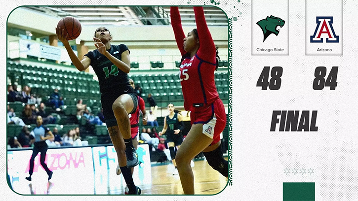 Josie Hill (Sisseton Wahpeton Oyate) had 11 along with nine rebounds in the Chicago State’s loss to Arizona