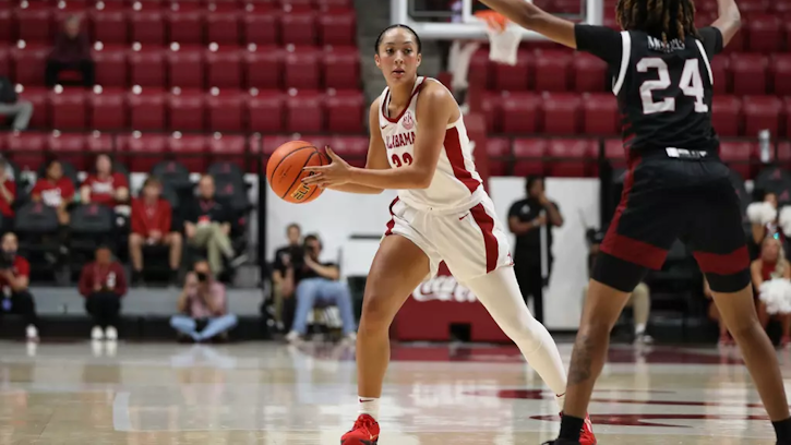 Aaliyah Nye (Pottawatomi) Scores 18 Points as No. 24 Alabama Rolls past Troy, 94-71